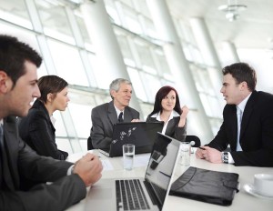 Businesspeople having a business meeting